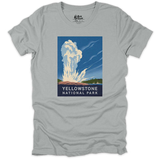AukCliff USA National Park T-shirt Silver / S Yellowstone National Park T-shirt