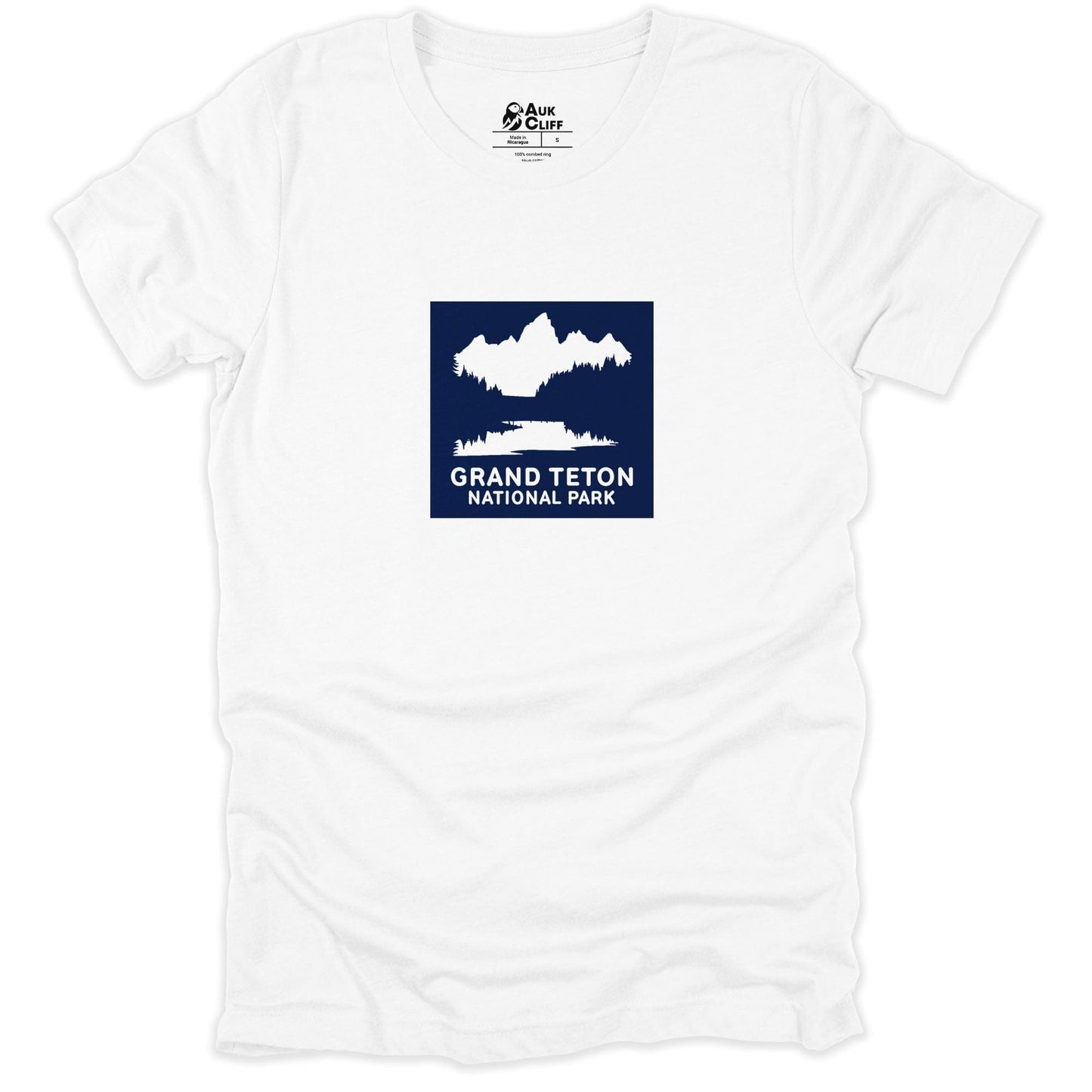 AukCliff USA National Park T-shirt White / S Grand Teton National Park Minimalist T-shirt
