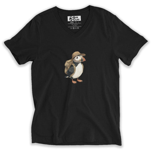 AukCliff V-Neck T-shirt Black / S Trailblazer Puffin T-shirt V-Neck T-Shirt