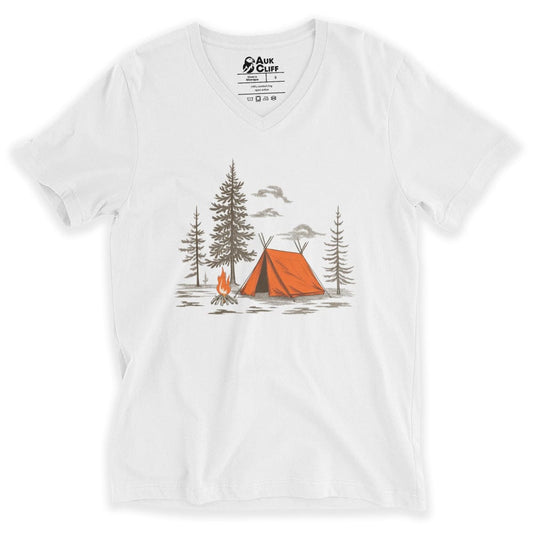 AukCliff V-Neck T-shirt S Campfire Tales V-Neck T-Shirt