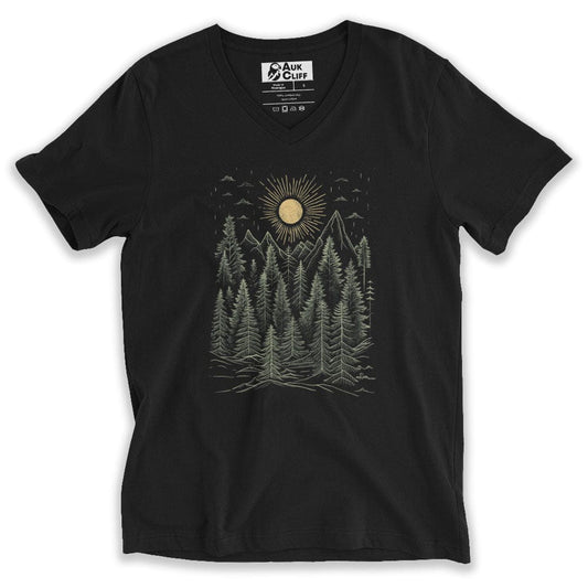 AukCliff V-Neck T-shirt S Sunlit Summit V-Neck T-Shirt