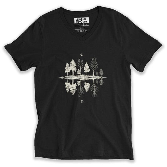 AukCliff V-Neck T-shirt S Wilderness Reflections V-Neck T-Shirt