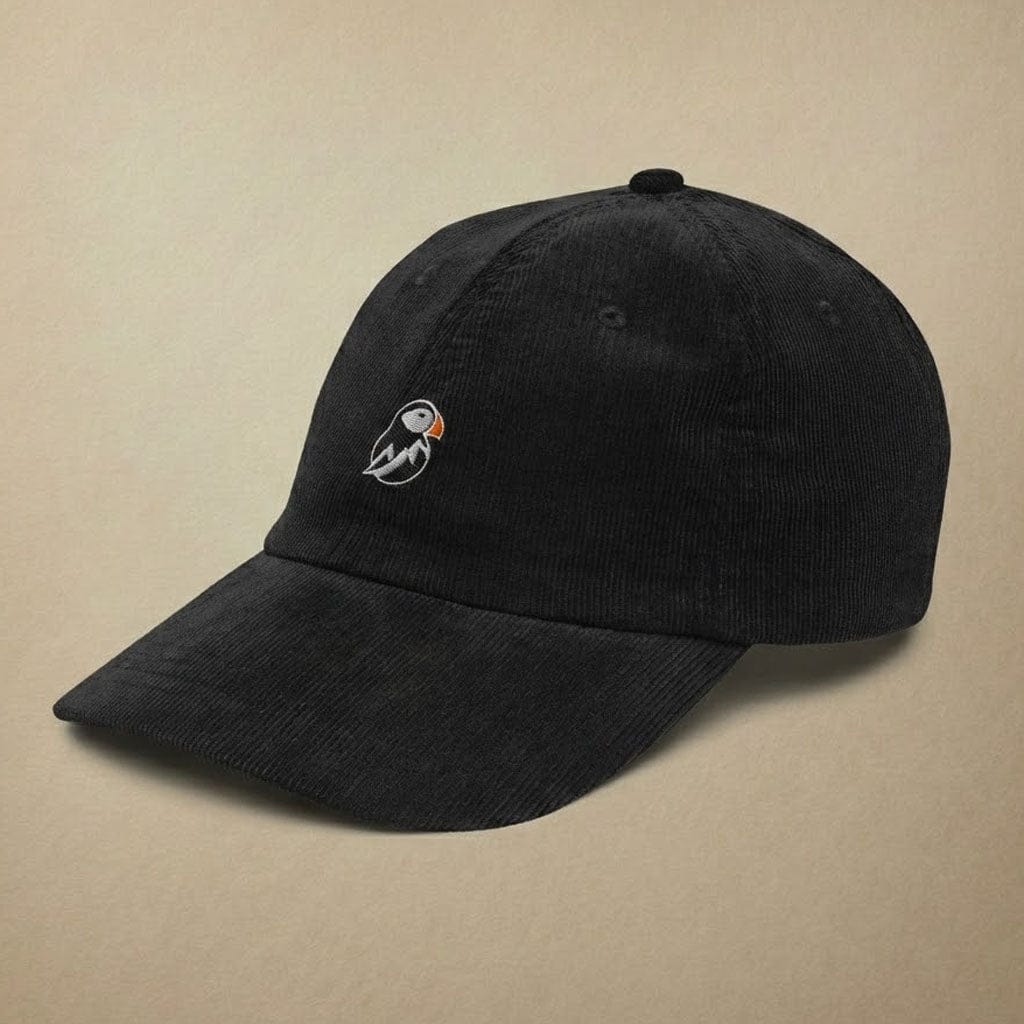 AukCliff Vintage Corduroy Cap Black Vintage Corduroy Cap