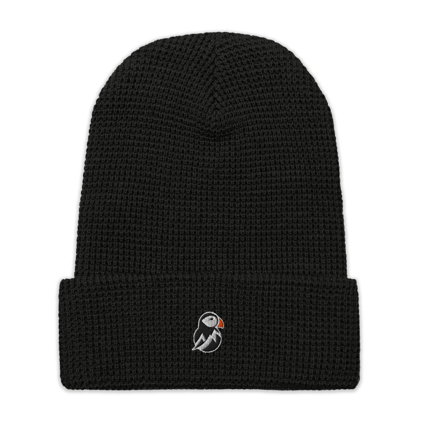 AukCliff Waffle Beanie Black Waffle Beanie