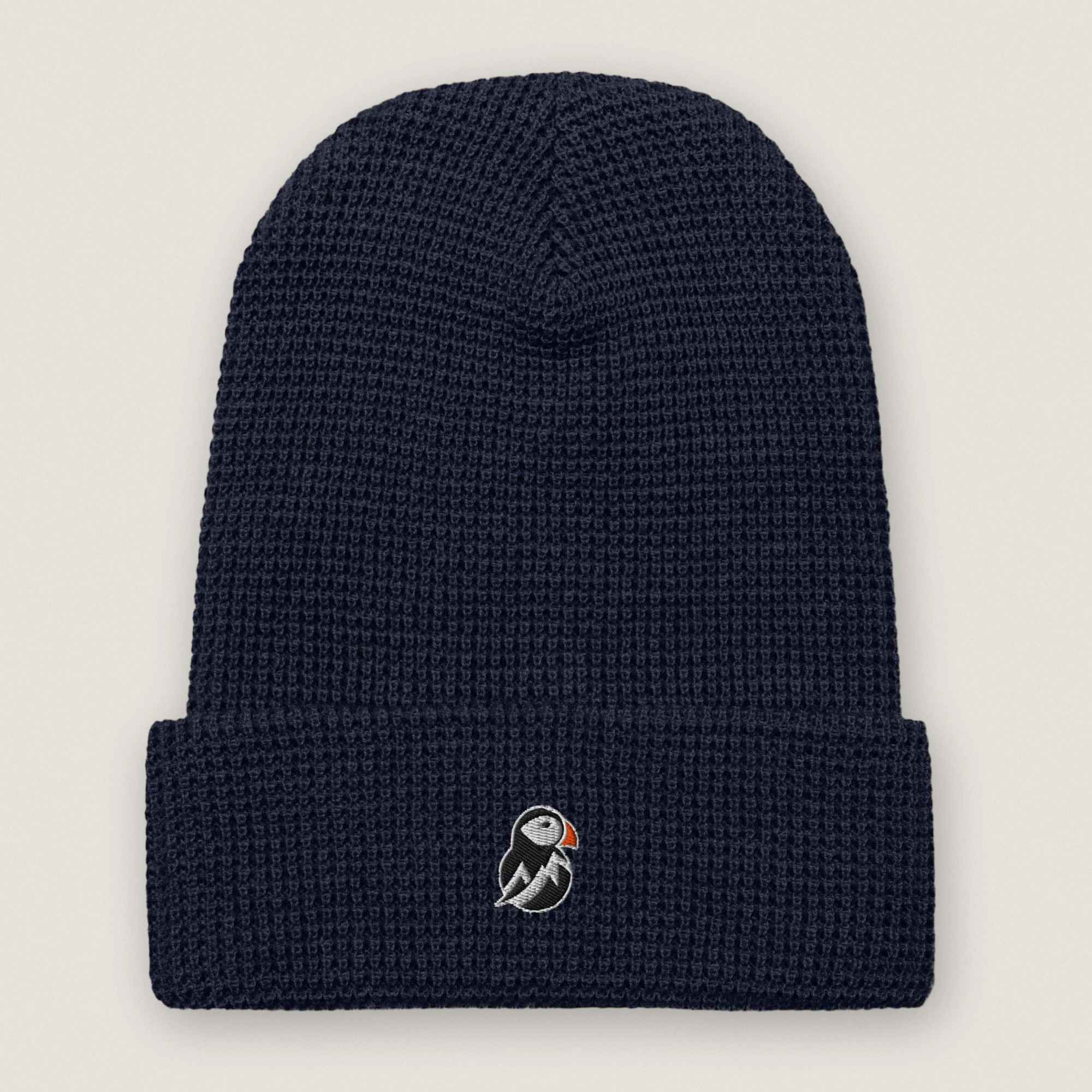 AukCliff Waffle Beanie Navy Waffle Beanie
