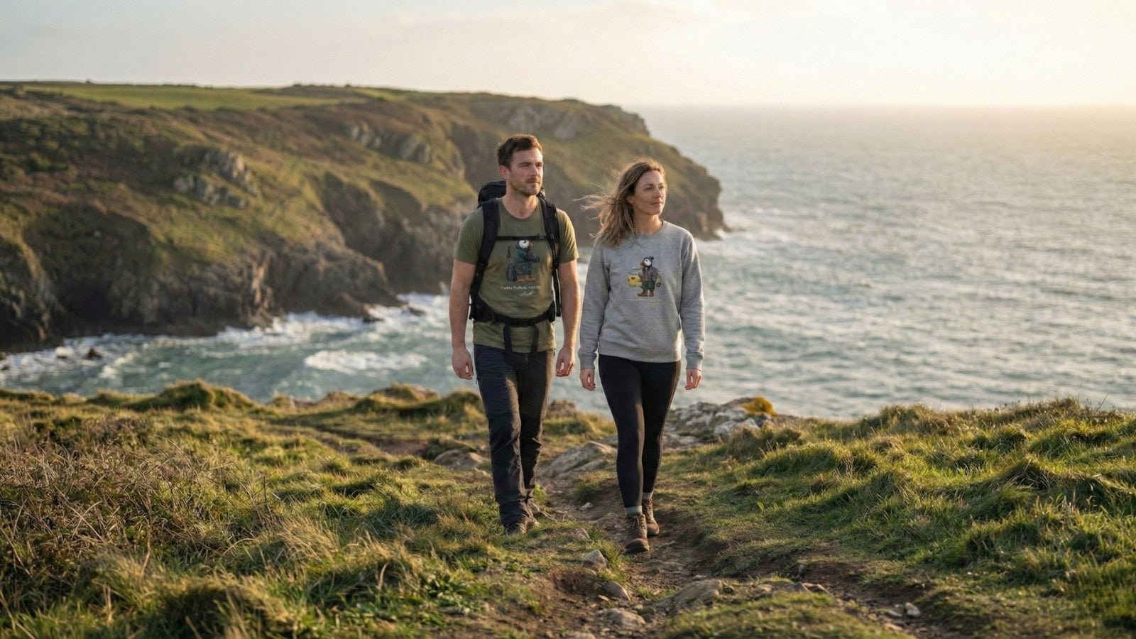 Captain Puffin by AukCliff collection banner — hand-drawn wildlife outdoor apparel designed in New Zealand.