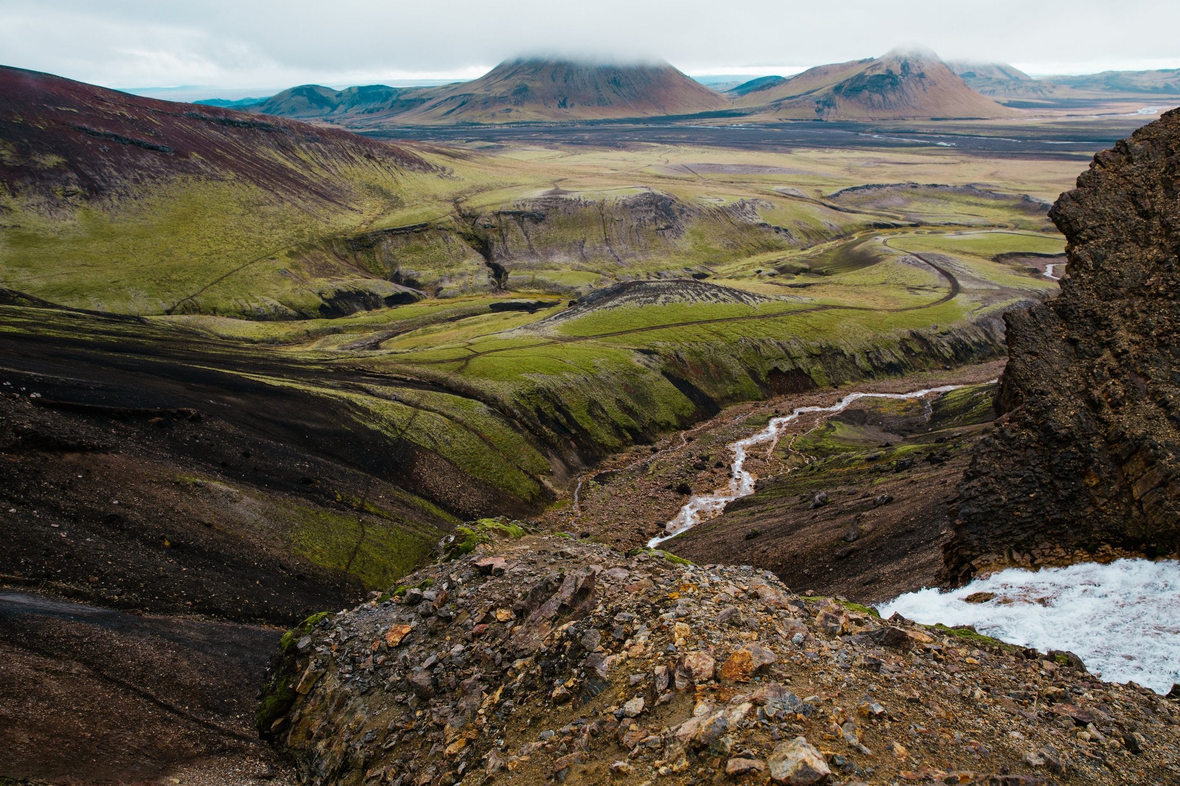 Icelandic landscape — natural inspiration for AukCliff eco-conscious outdoor apparel.