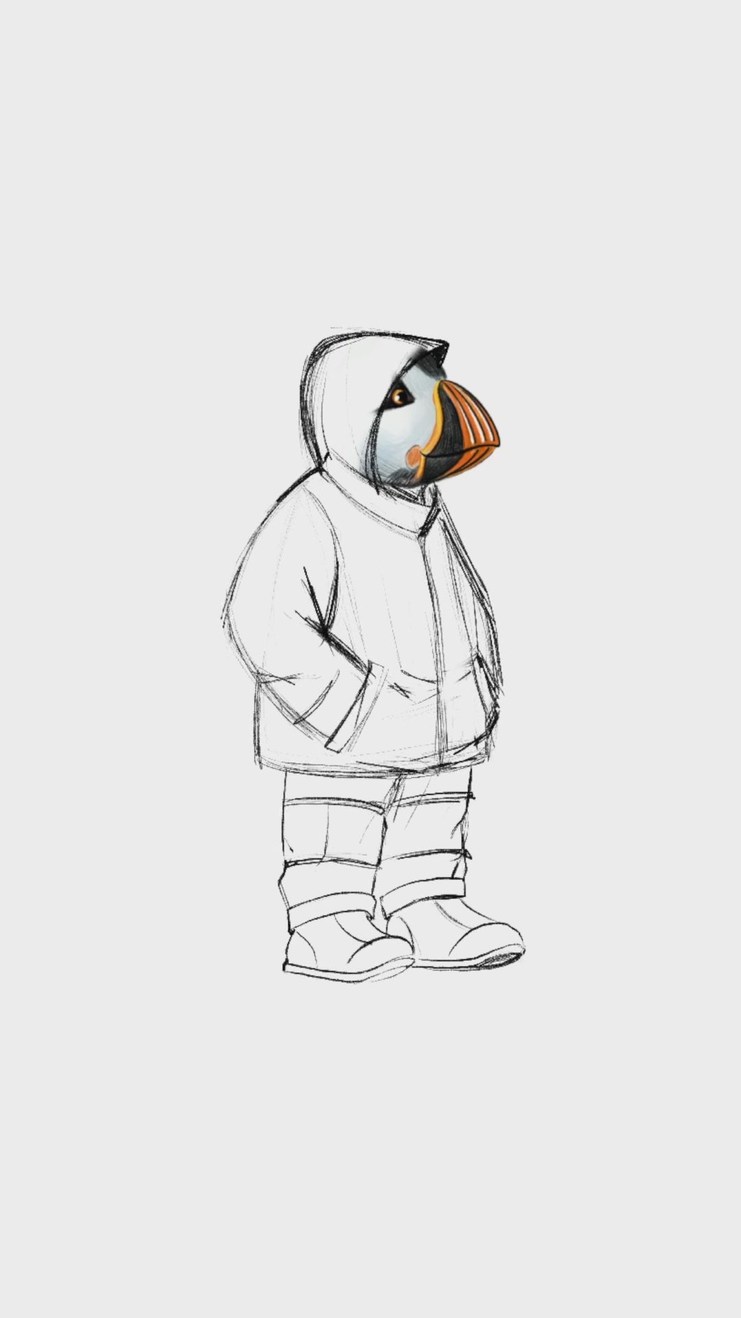 Captain Puffin Rainy Day Rambler T-Shirt