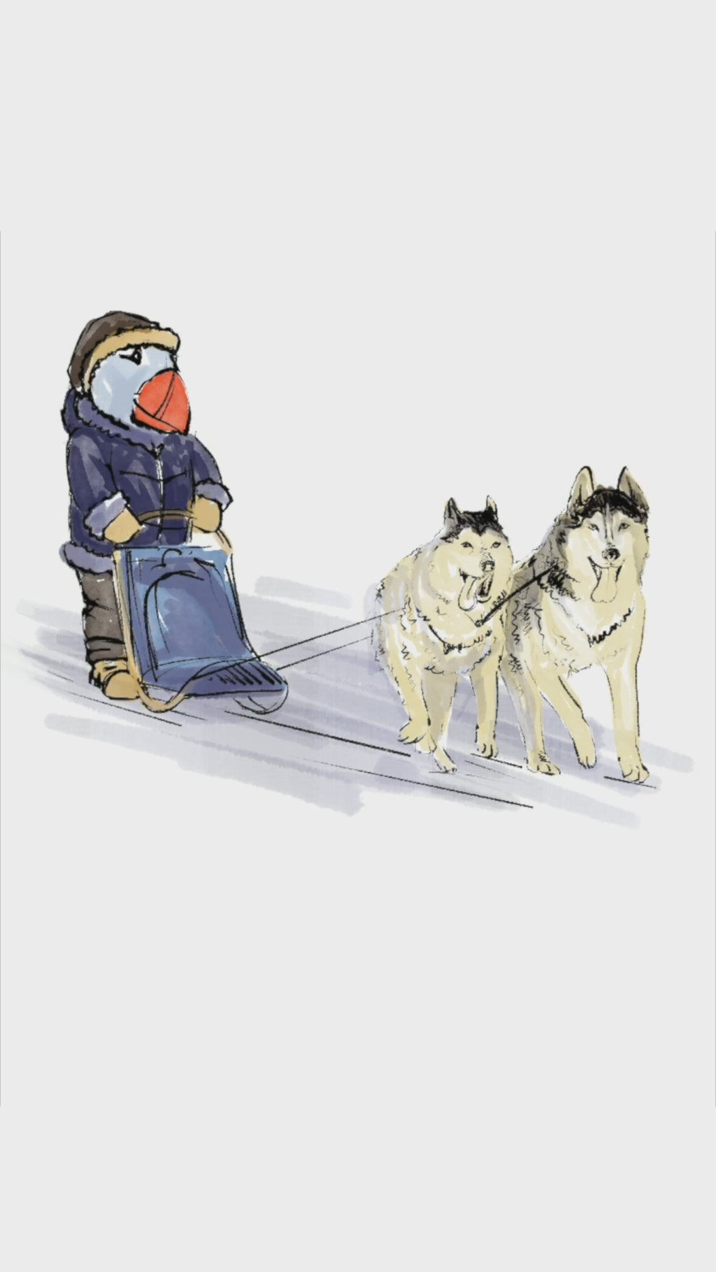 Captain Puffin Arctic Dog Sledder Sweatshirt