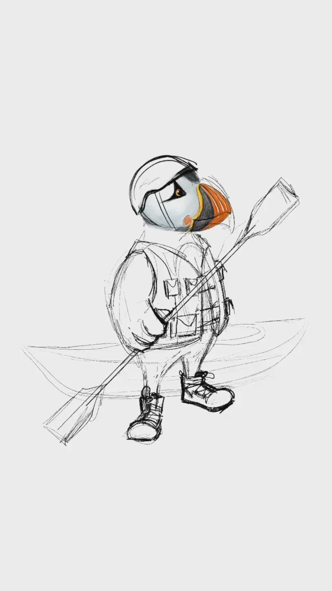 Captain Puffin Kayaker Sweatshirt