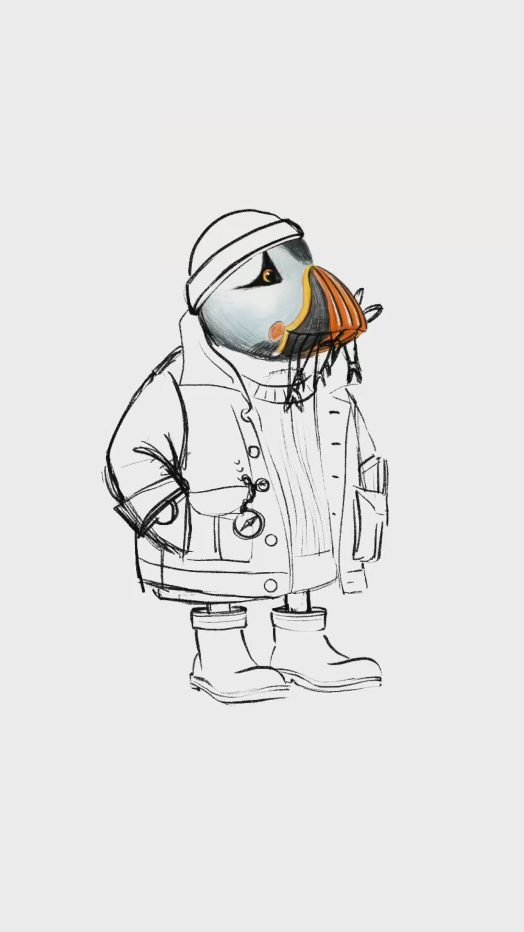 Captain Puffin Sailor Catch of the Day T-Shirt