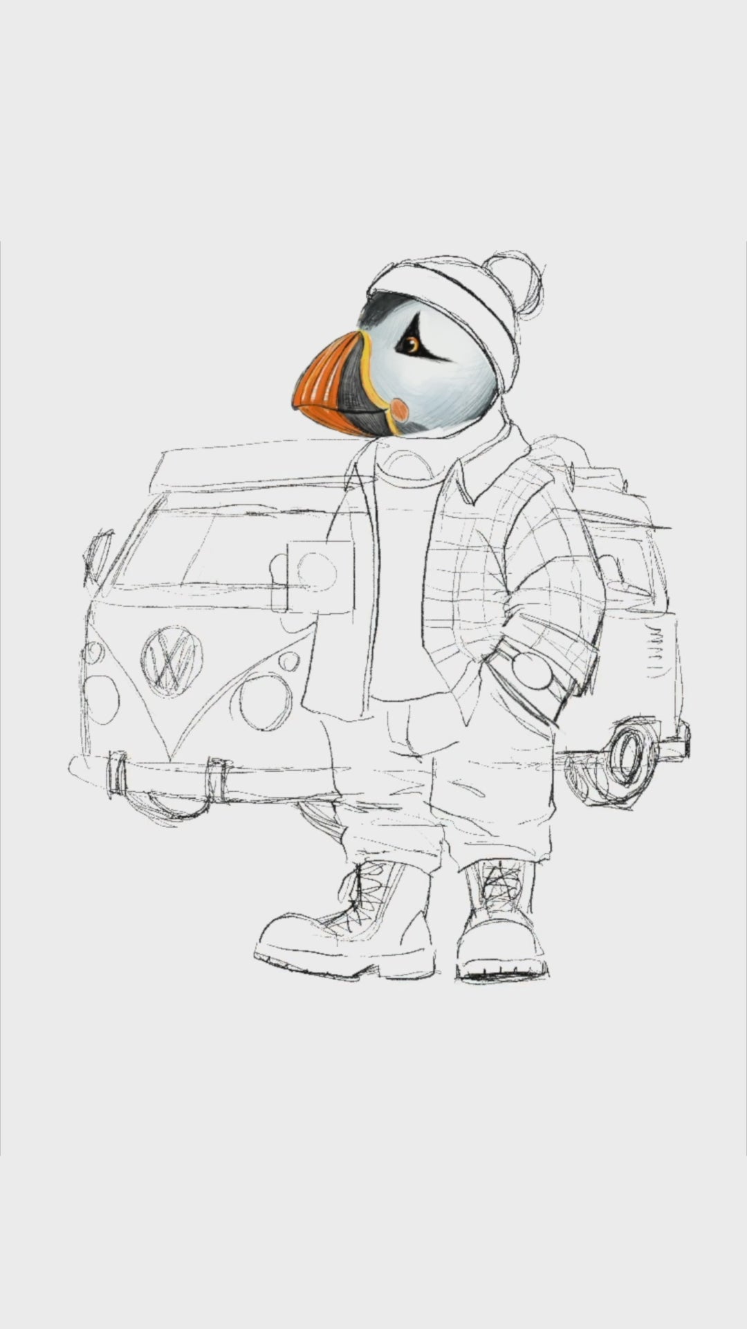 Captain Puffin Van Life T-Shirt