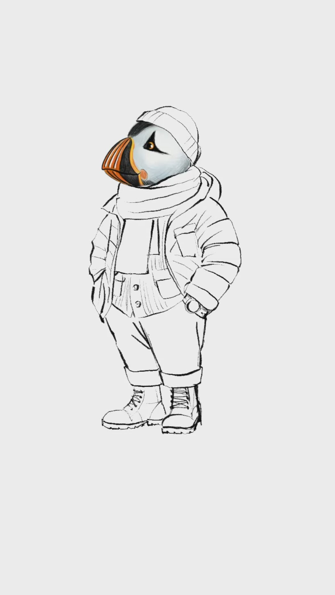 Captain Puffin The Winter Wanderer Sweatshirt
