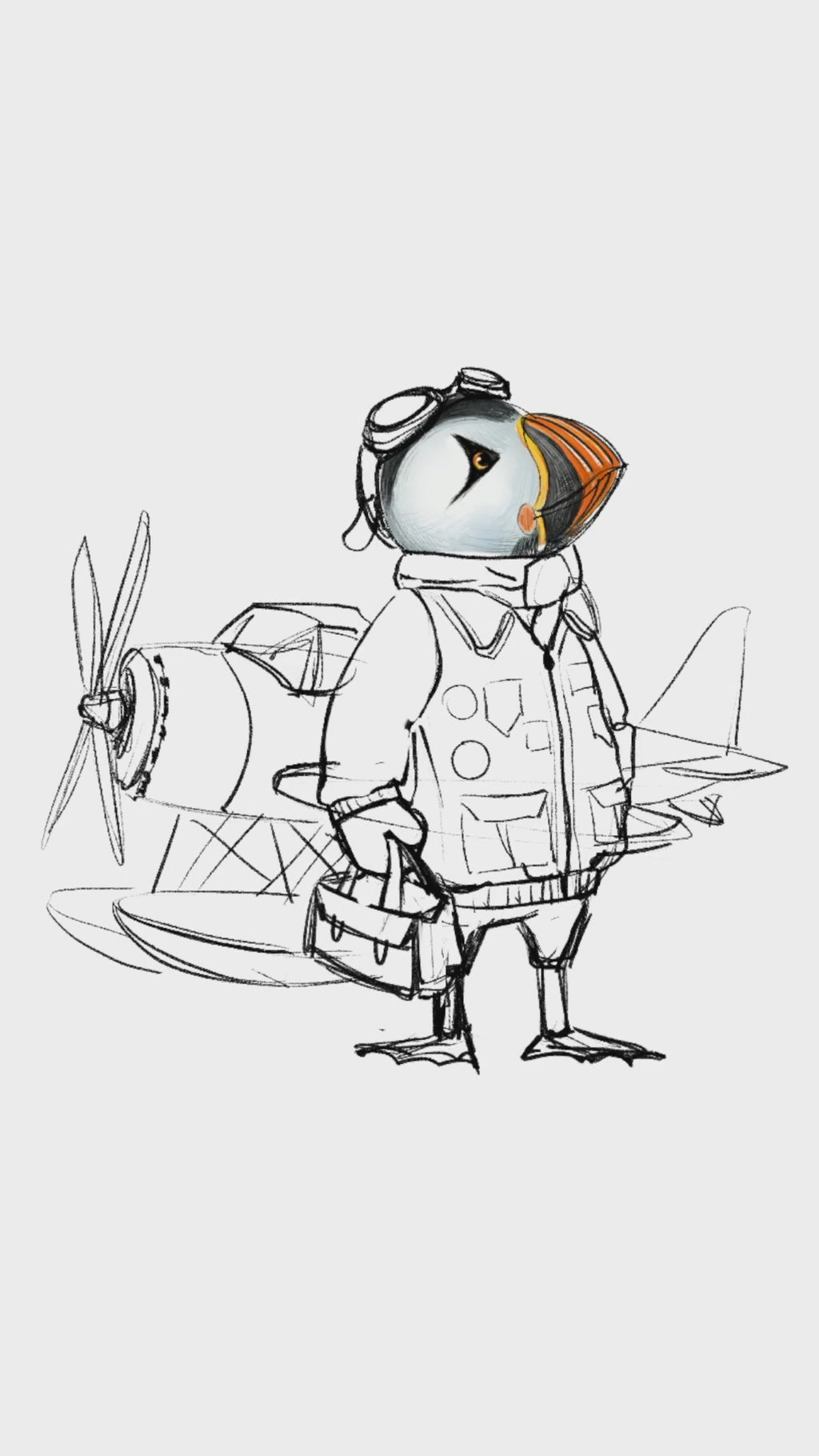 Captain Puffin Bush Pilot T-Shirt