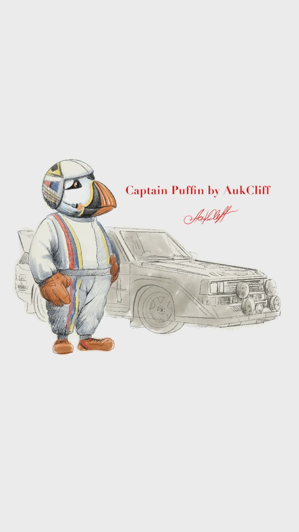 Captain Puffin Rally Driver T-Shirt