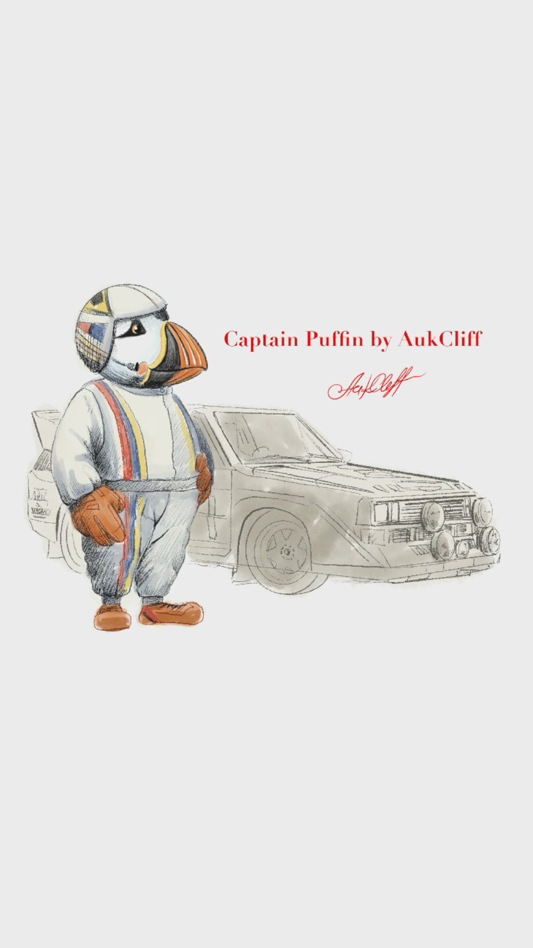 Captain Puffin Rally Driver T-Shirt