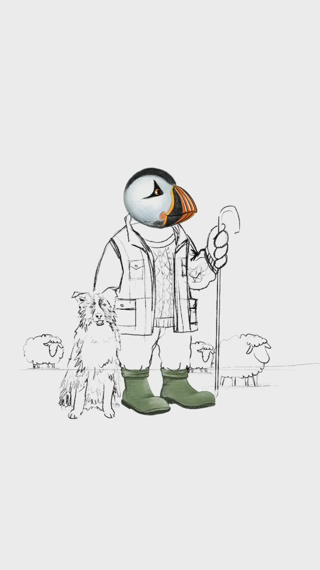 Captain Puffin The Merino Farmer T-Shirt