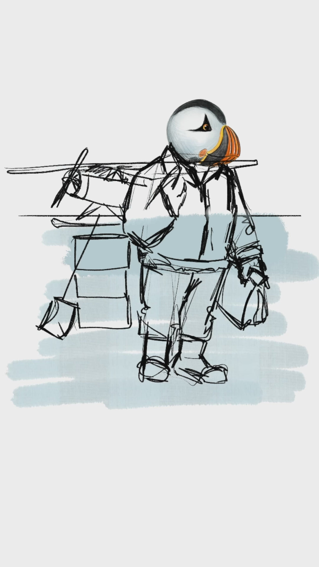 Captain Puffin Arctic Bush Pilot Sweatshirt