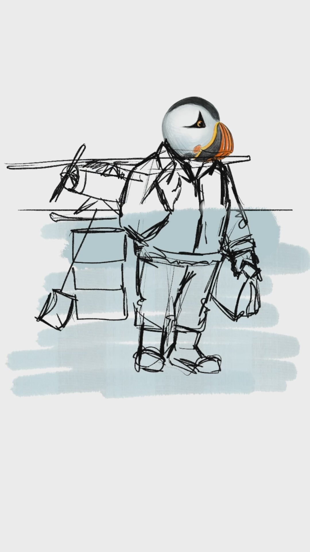 Captain Puffin Arctic Bush Pilot Sweatshirt