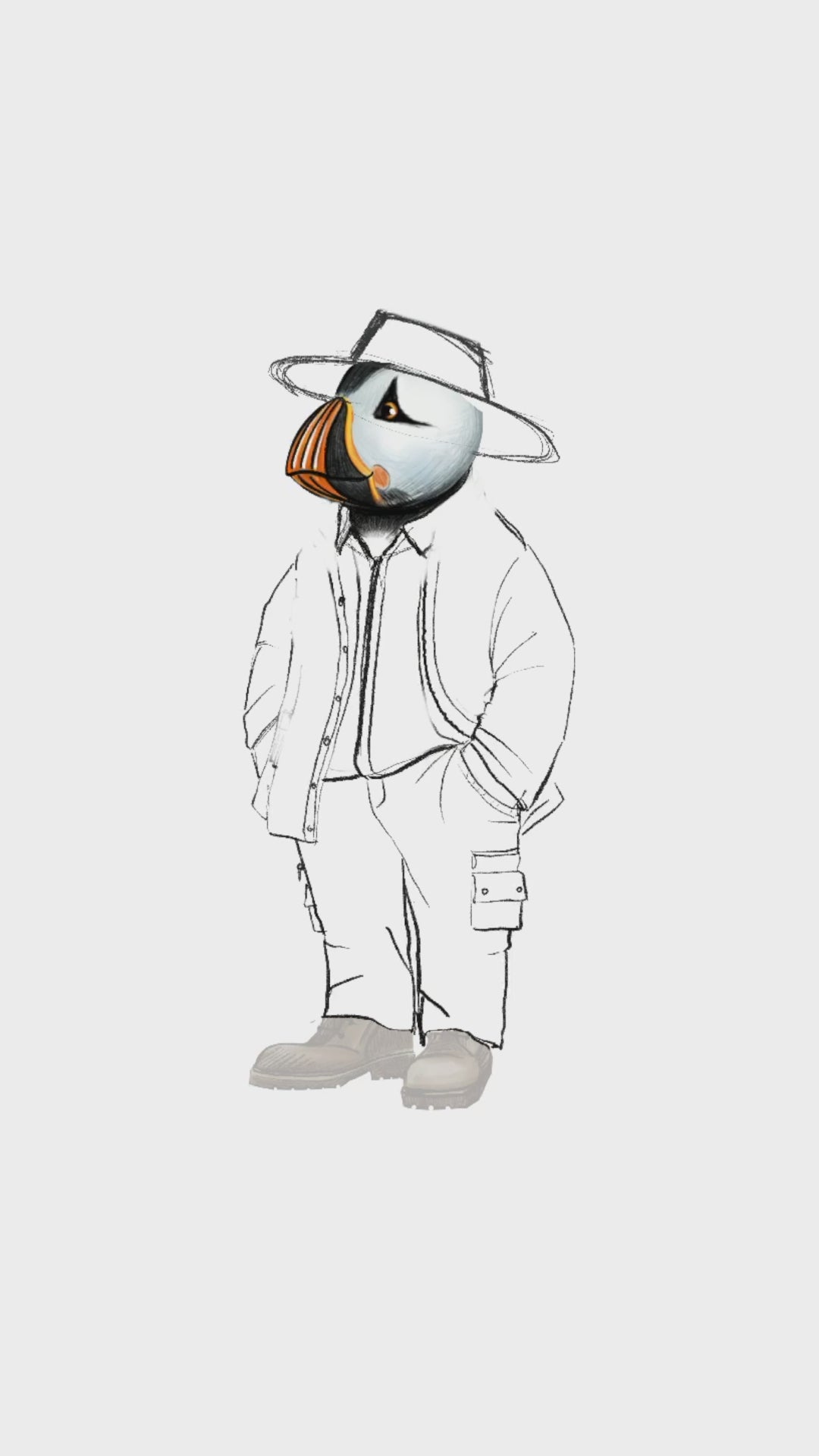 Captain Puffin Australian Bush Walker T-Shirt