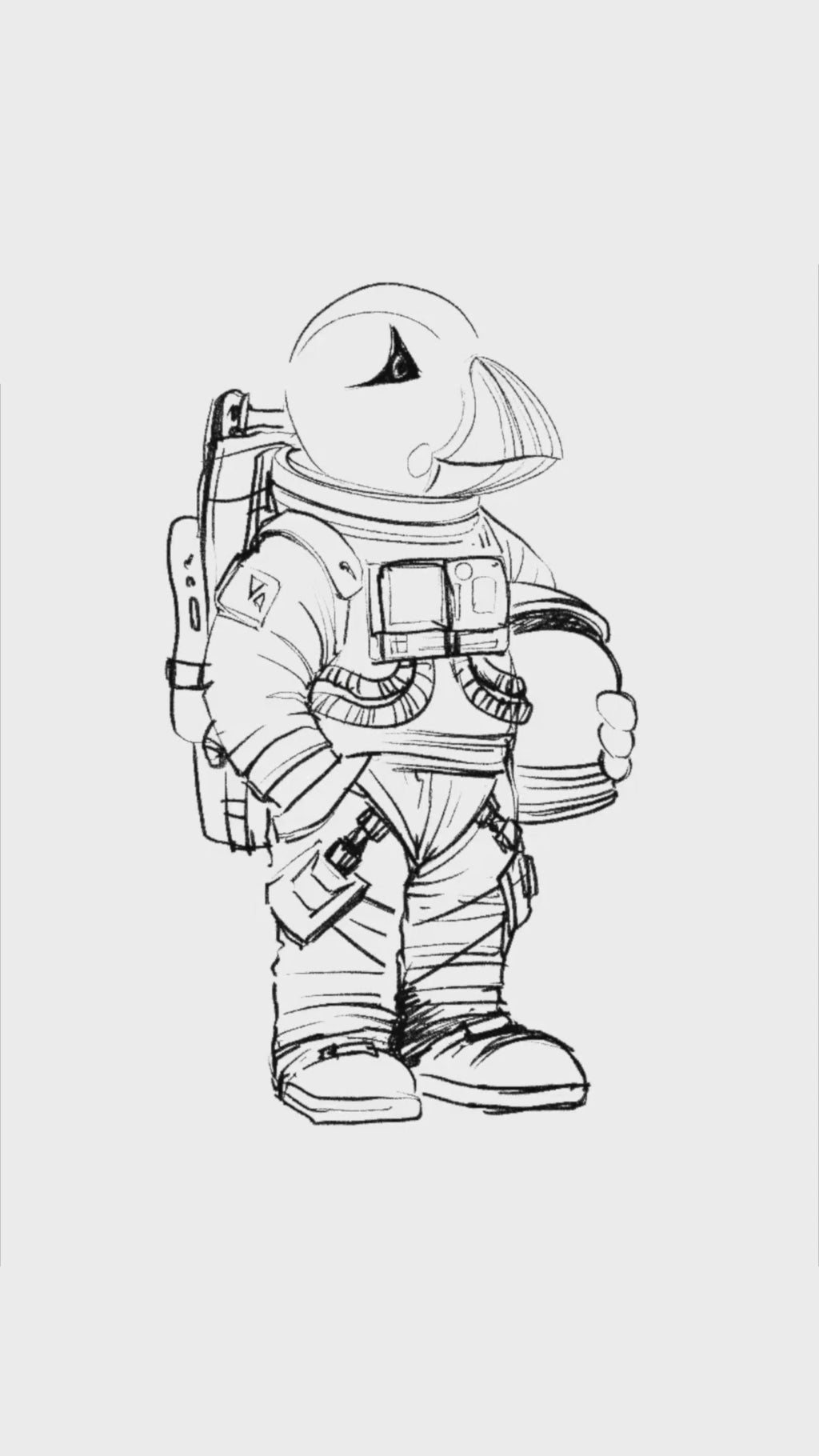Captain Puffin Astronaut Sweatshirt