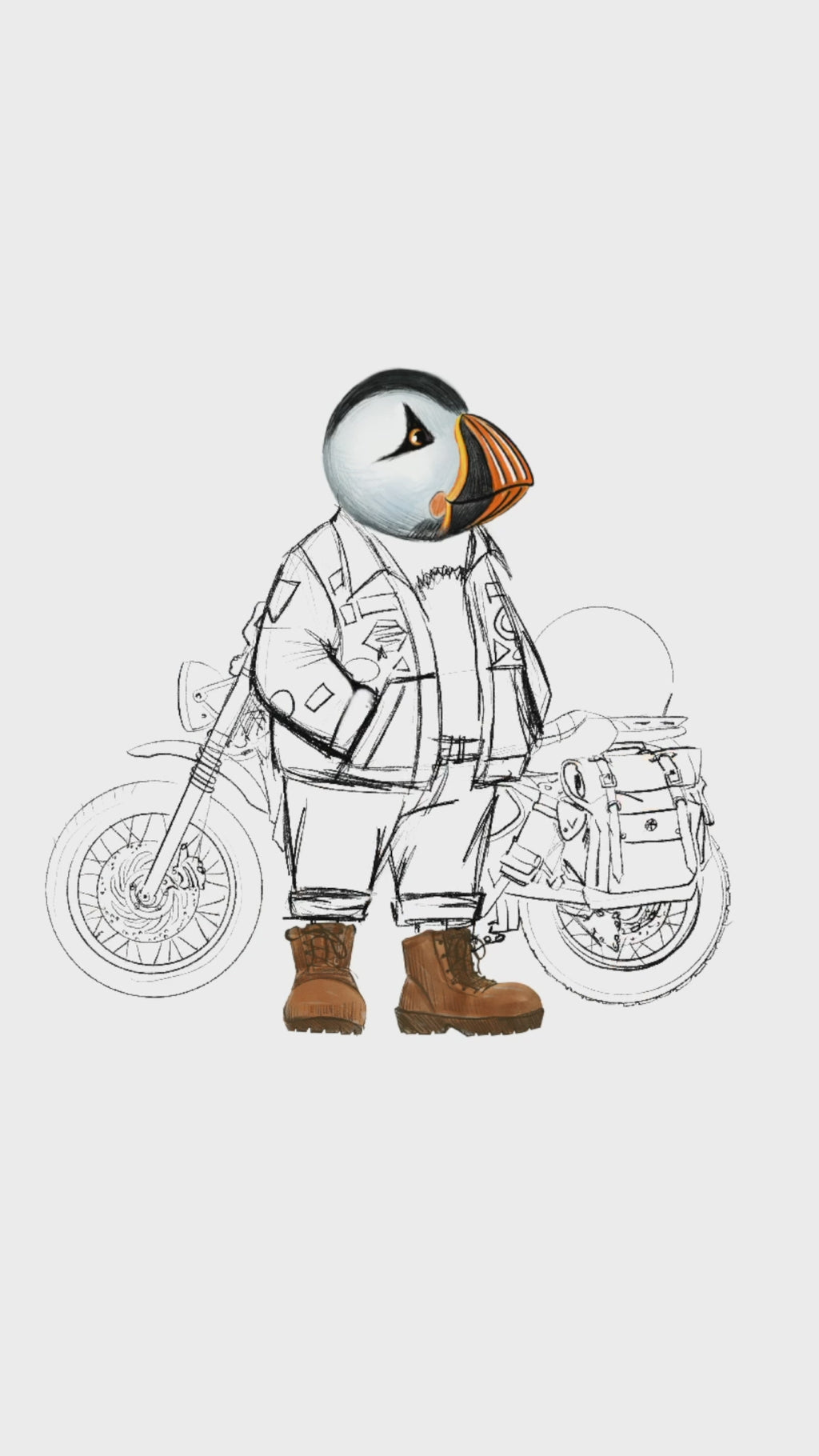 Captain Puffin The Adventure Motorcyclist Sweatshirt