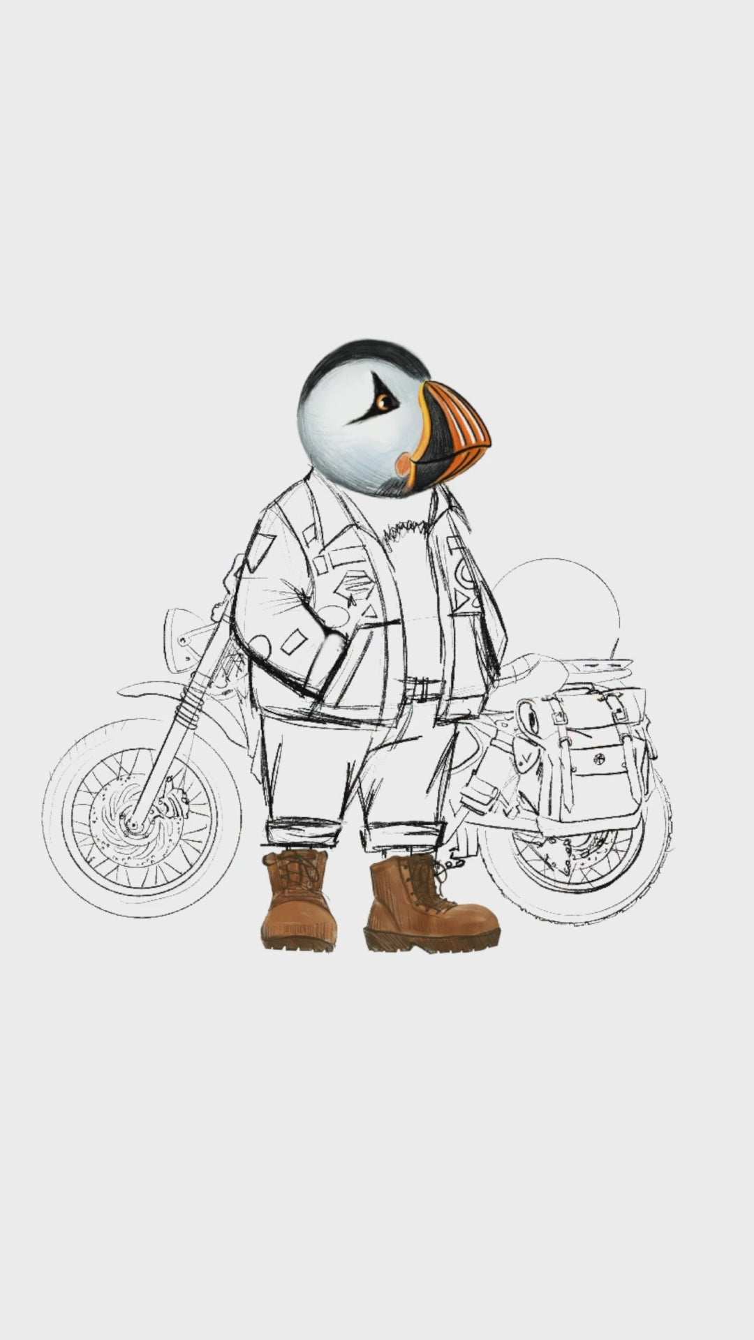 Captain Puffin The Adventure Motorcyclist Sweatshirt