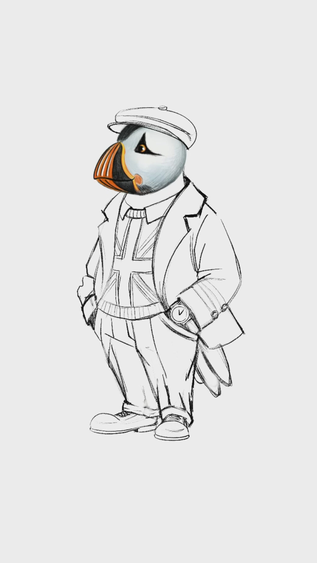 Captain Puffin The British Explorer T-Shirt