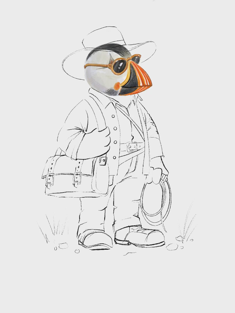 Captain Puffin Adventure Archaeologist Sweatshirt