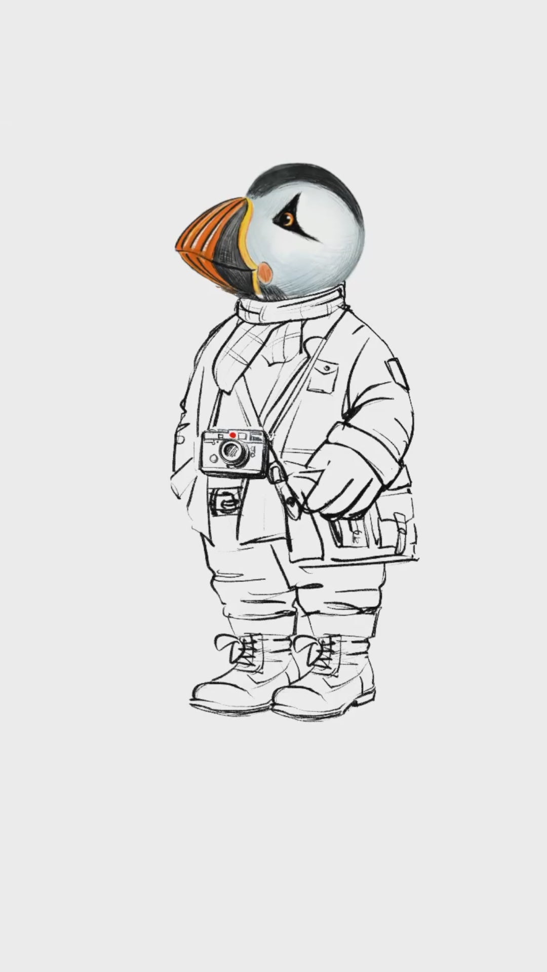 Captain Puffin Street Photographer Sweatshirt