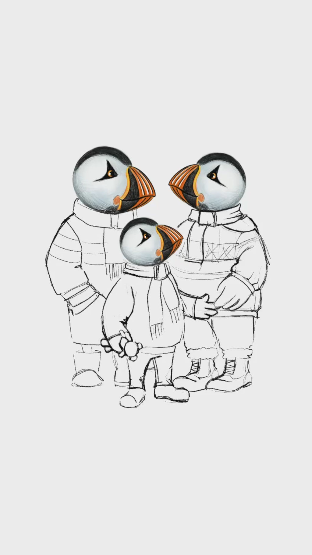 Captain Puffin Festive Family T-Shirt