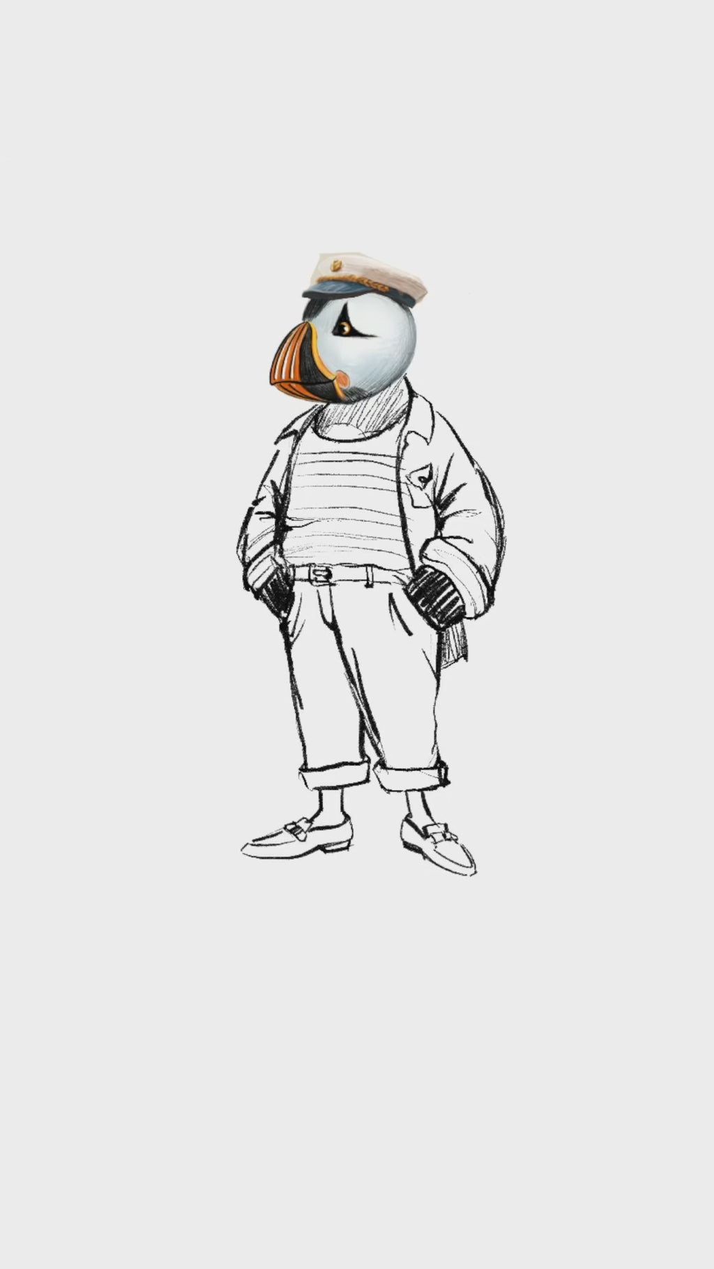 Captain Puffin The Yacht Captain Sweatshirt