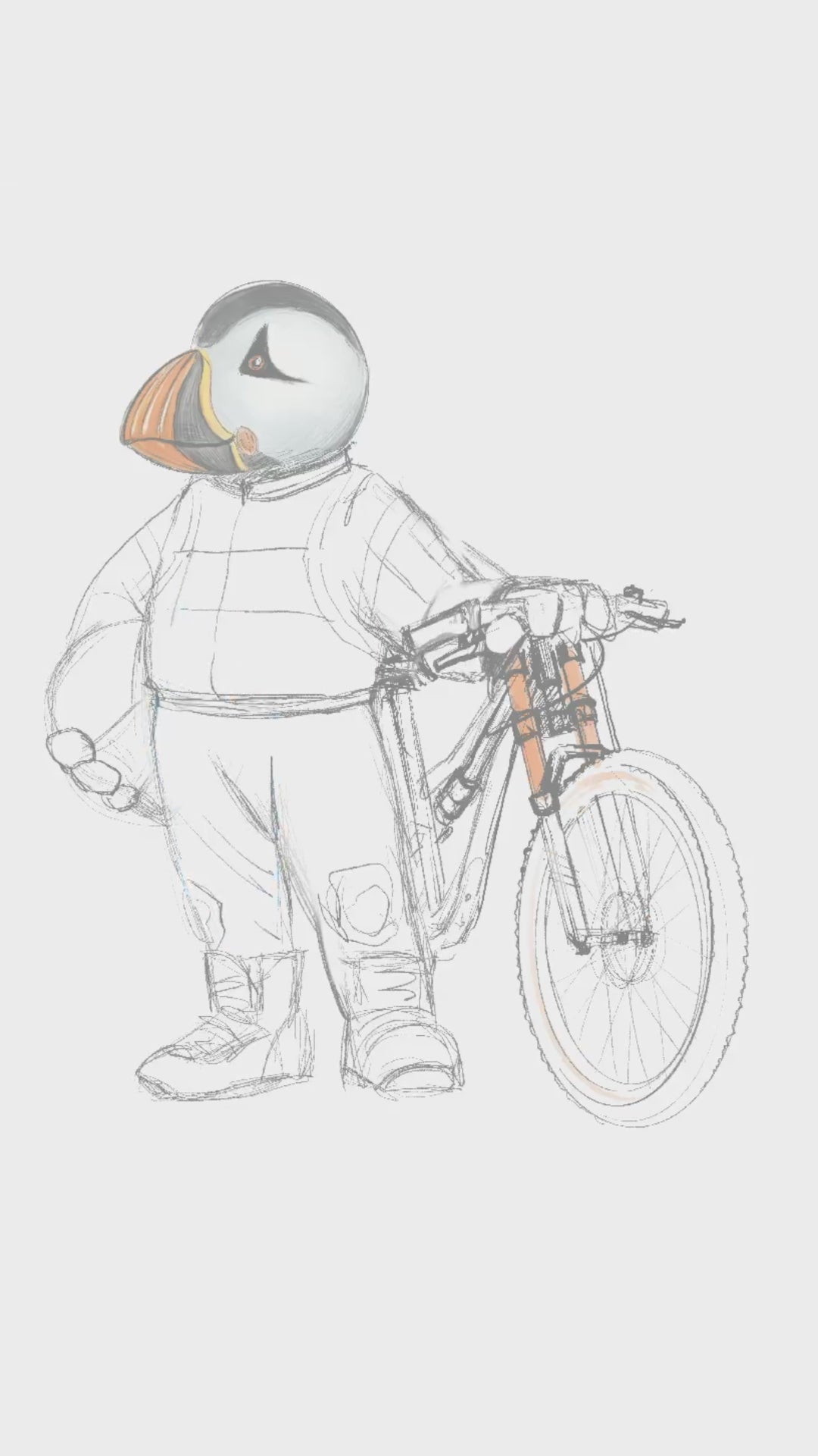 Captain Puffin Downhill Mountain Biker Sweatshirt