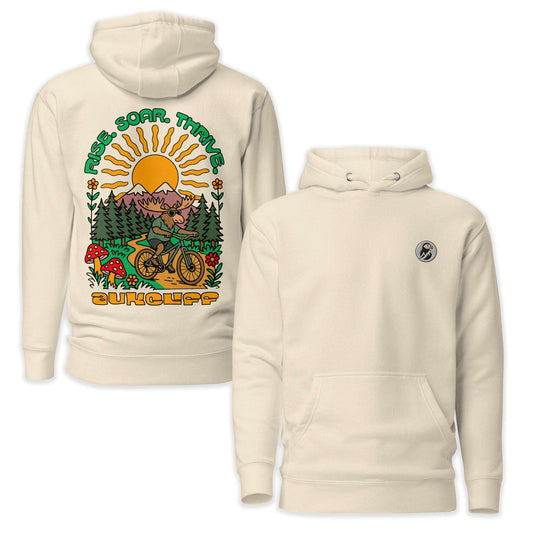 Retro Bike Moose Hoodie