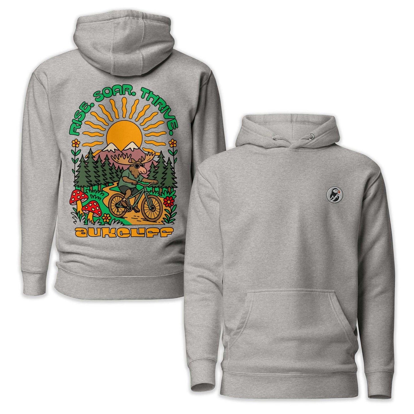 Retro Bike Moose Hoodie