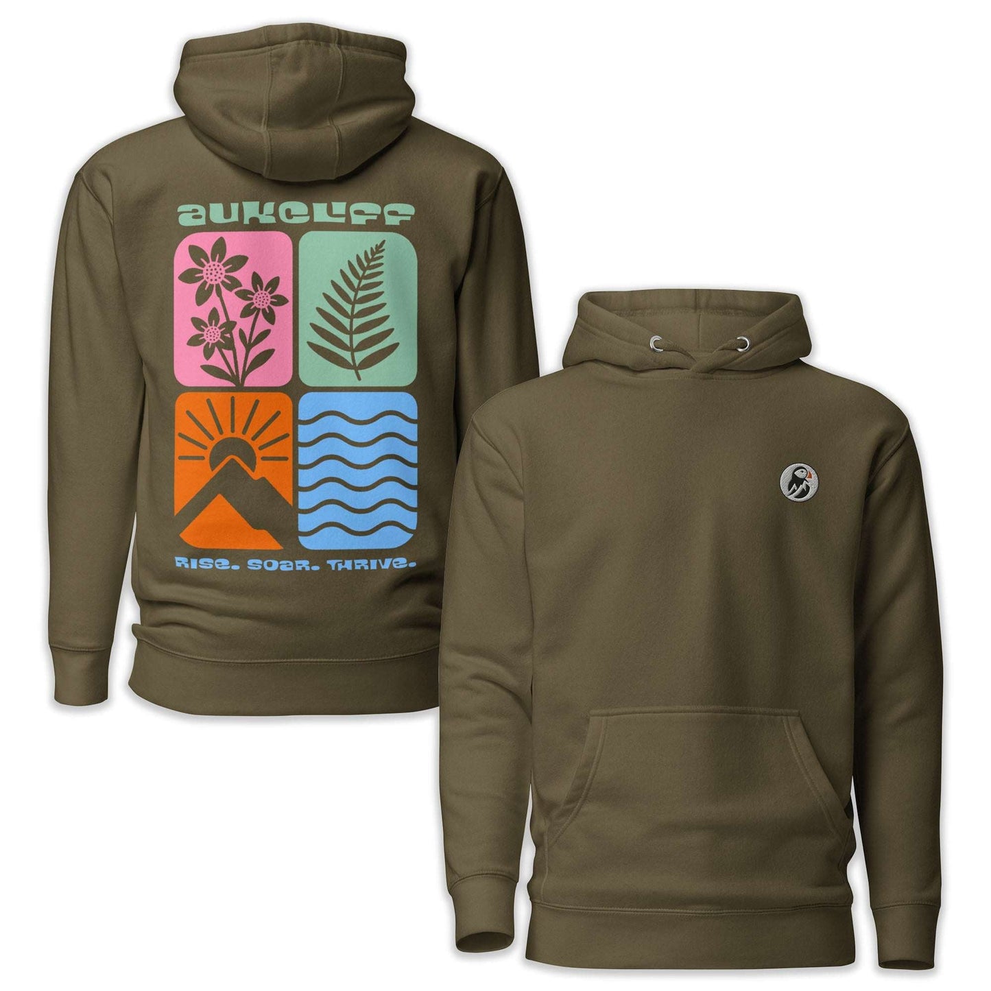 Retro Nature Squares Hoodie