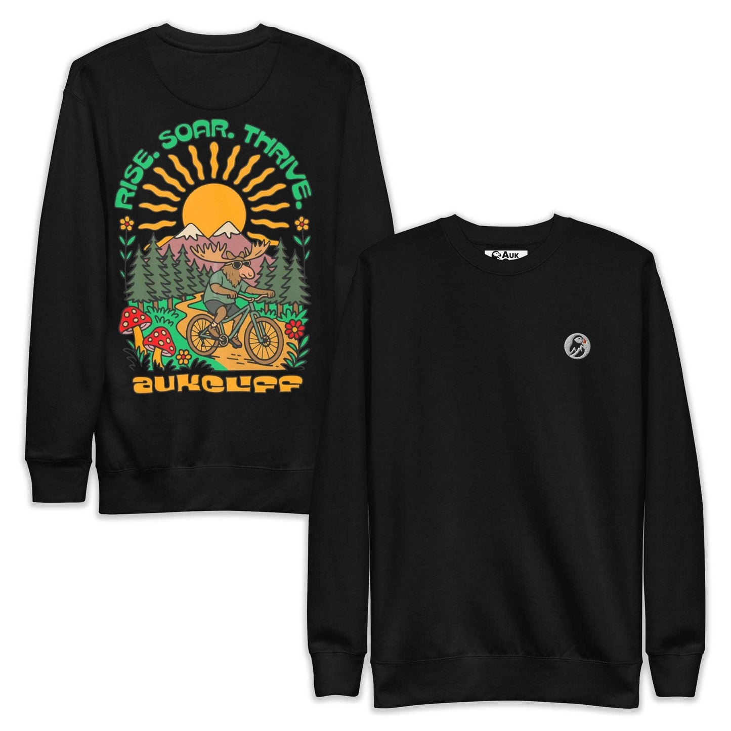Retro Bike Moose Sweatshirt