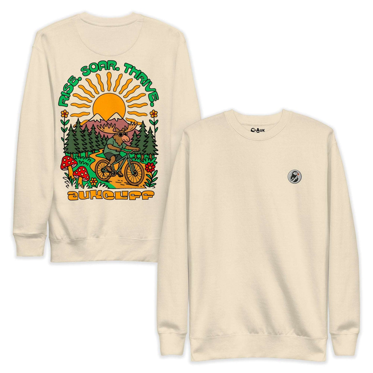 Retro Bike Moose Sweatshirt