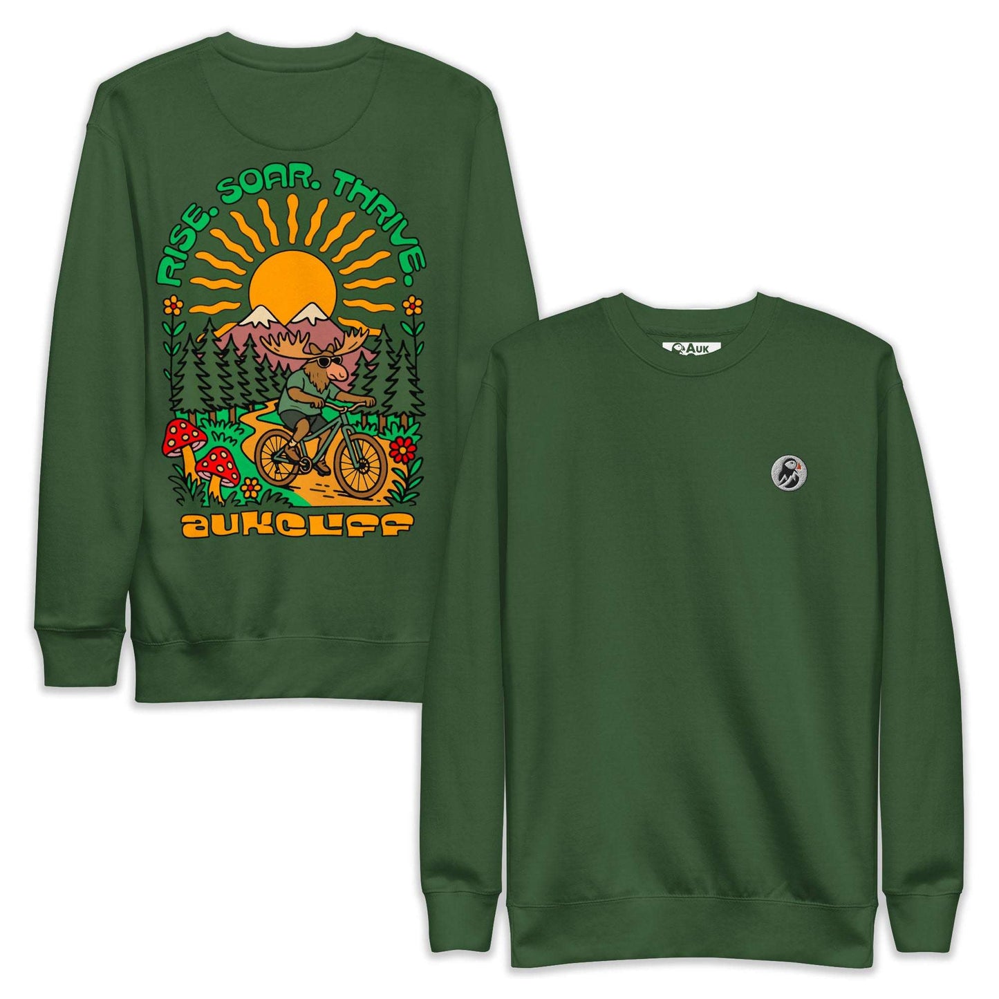 Retro Bike Moose Sweatshirt