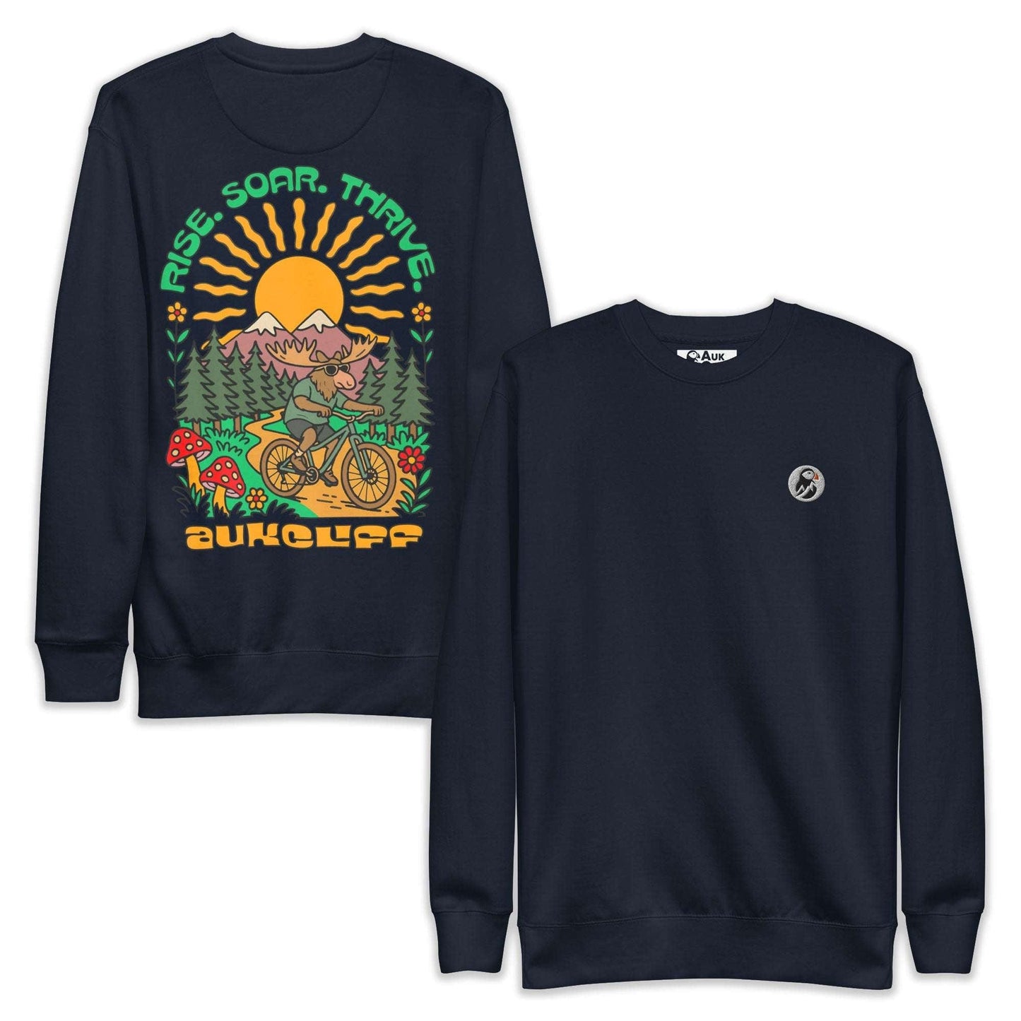Retro Bike Moose Sweatshirt