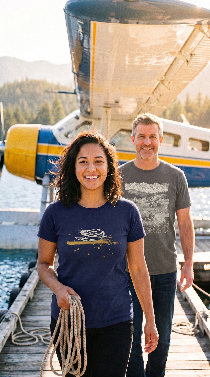Bush Pilot tees worn out on the dock, photo 3