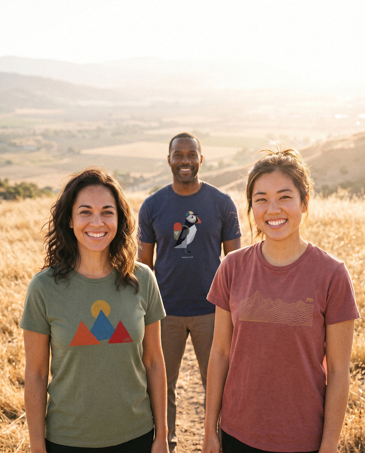 AukCliff graphic tees worn outdoors, photo 1